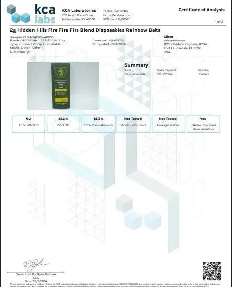 2g Liquid Diamond Disposable Rainbow Belts - Image 2
