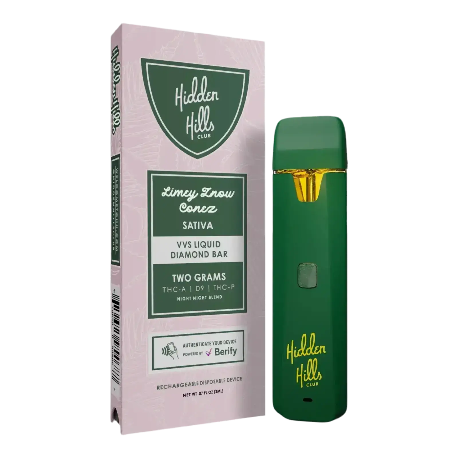2g Liquid Diamond Disposable Limey Znow Conez | Sativa