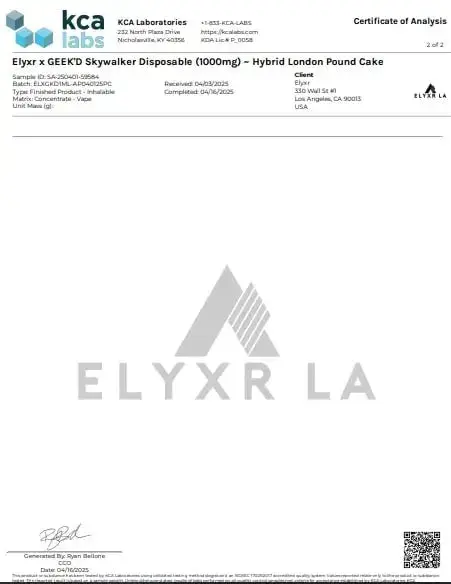 GEEK’D X ELYXR LA LONDON POUND CAKE - Image 3