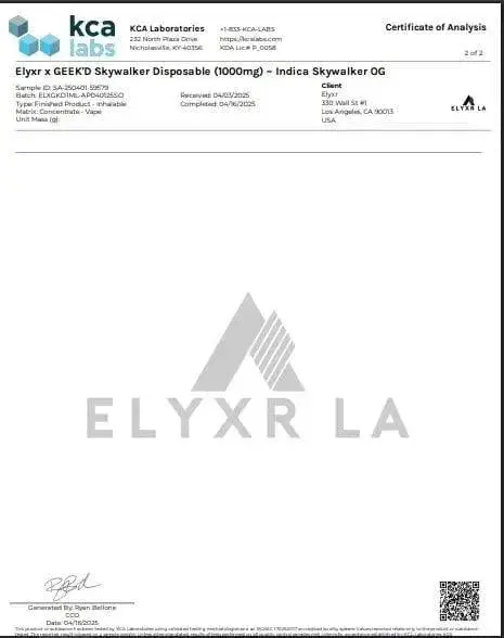 GEEK’D X ELYXR LA SKYWALKER OG INDICA - Image 3