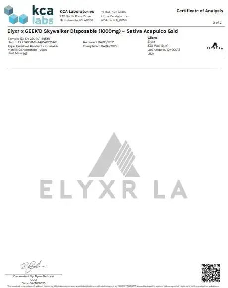 GEEK’D X ELYXR LA ACAPULCO GOLD | SATIVA - Image 3