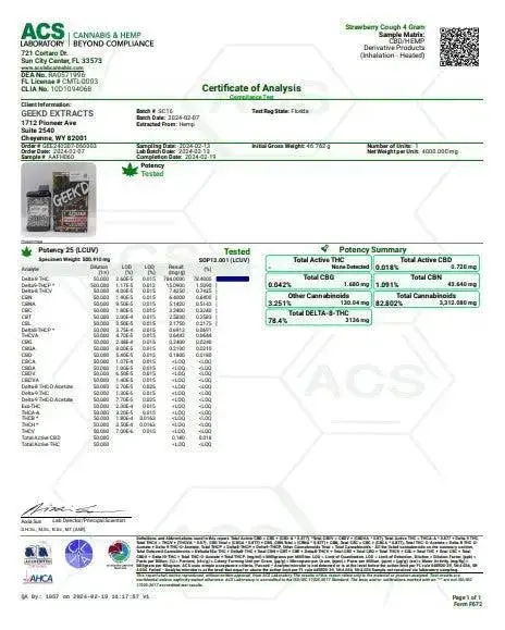 GEEKD EXTRACTS Strawberry Cough - Image 2