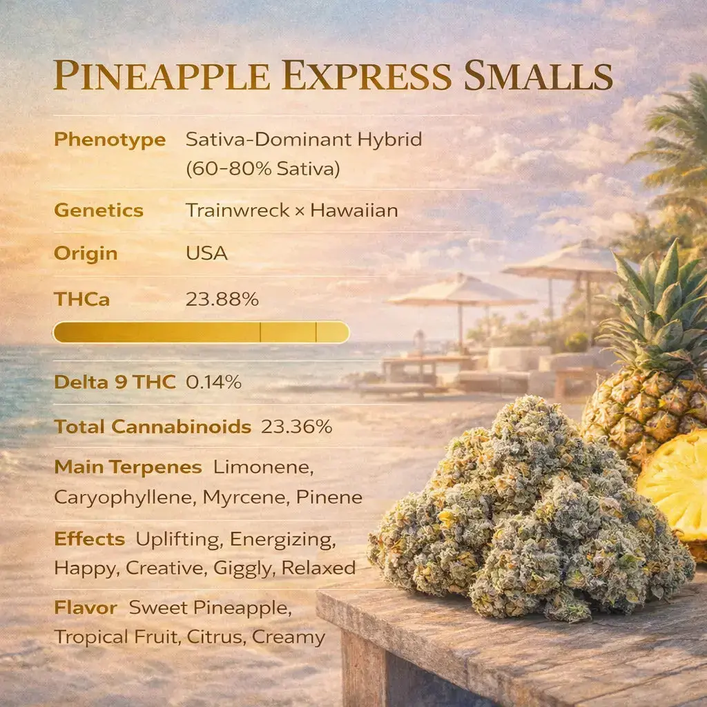 Pineapple Express Smalls THCa Flower 3.5 Grams - Image 6