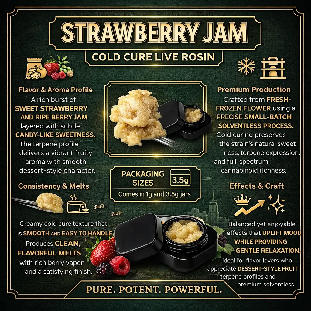 Strawberry Jam THCa Live Rosin - Image 3